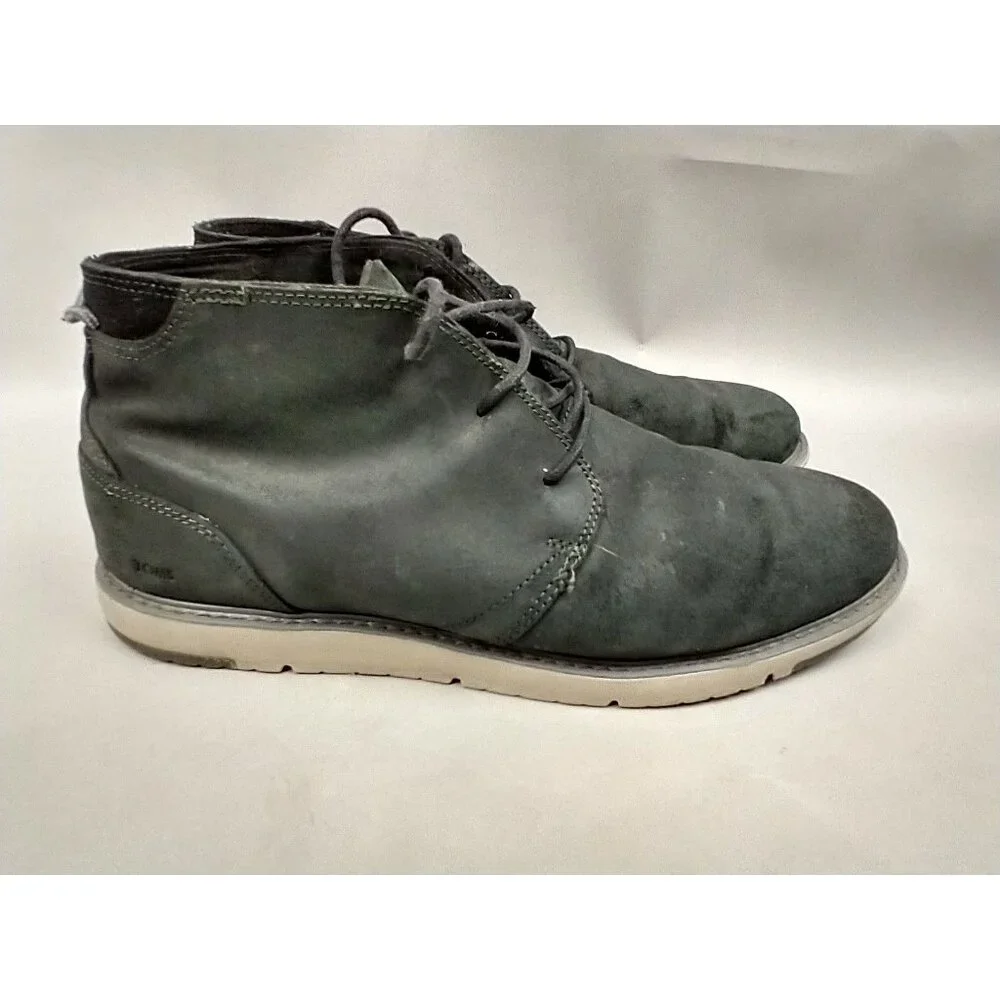 TOMS Men's Navi Moc Chukka Mens 13 Leather/Suede Lace Up Brown‎ Boots